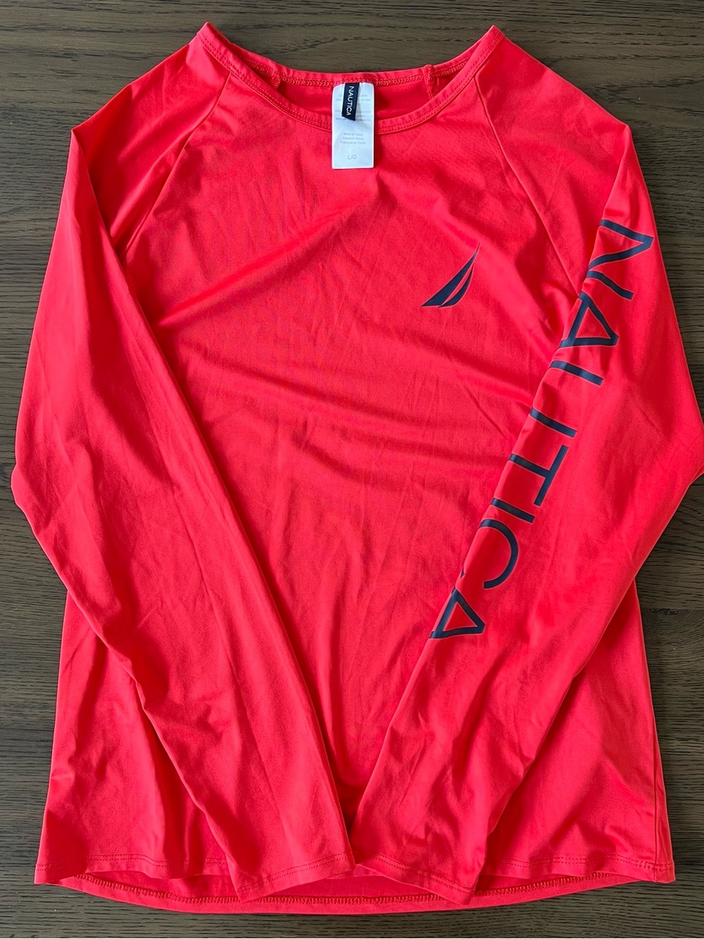 Nautica Swim Tee Rash Guard Long Sleeve Shirt